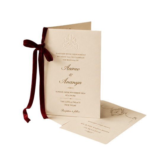 Embossed Premium Wedding Card